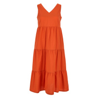 Šaty woolrich poplin maxi dress oranžová