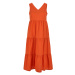 Šaty woolrich poplin maxi dress oranžová