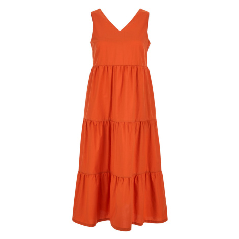 Šaty woolrich poplin maxi dress oranžová