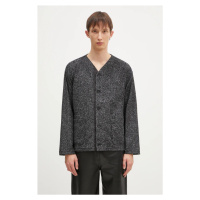 Svetr s příměsí vlny Engineered Garments Knit Cardigan šedá barva, 24F1B030