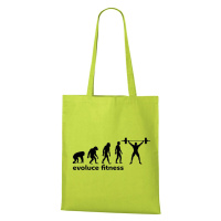 DOBRÝ TRIKO Bavlněná taška s potiskem Evoluce fitness Barva: Limetková