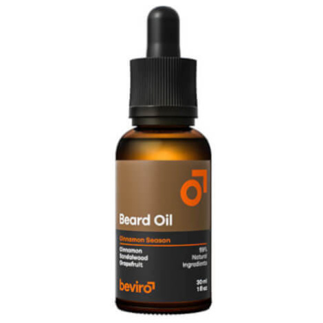 beviro Pečující olej na vousy s vůní grepu, skořice a santalového dřeva (Beard Oil) 30 ml