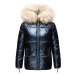 Dámská teplá zimní bunda s kožíškem Tikunaa Premium Navahoo - NAVY