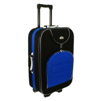 Rogal Modro-černý textilní kufr do letadla 