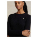 Vlněný svetr Polo Ralph Lauren dámský, černá barva, lehký, 211910421