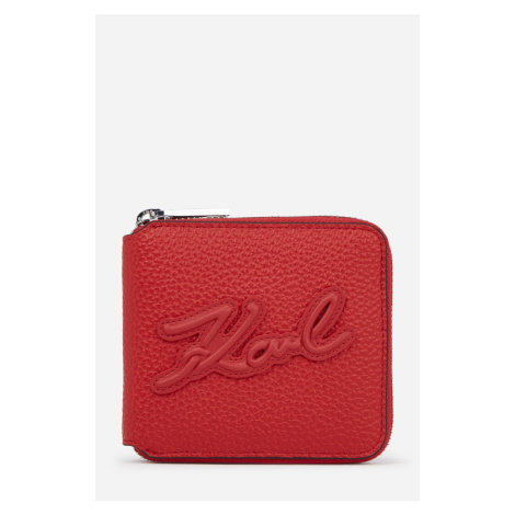 Peněženka karl lagerfeld k/skuare md z/a wallet grainy klassic red