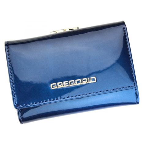 Dámská malá kožená peněženka Ines, modrá GREGORIO