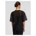 Černé dámské oversize tričko KARL LAGERFELD Organza T-shirt