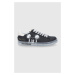 Kožené boty MOA Concept černá barva, na plochém podpatku