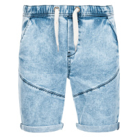 Ombre Pánské džínové šortky Morn světle džínová Modrá