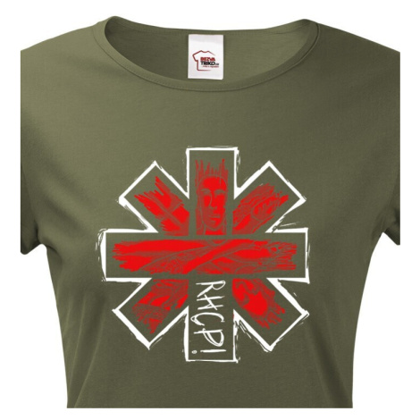 Dámské tričko s potiskem metalové kapely Red Hot Chili Peppers - parádní tričko s kvalitním poti BezvaTriko
