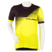 Pánské sportovní triko krátkým rukávem Crussis černá/žlutá fluo