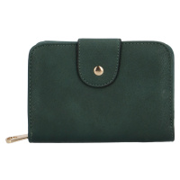 Malá dámská koženková peněženka Bellena,  tmavě zelená