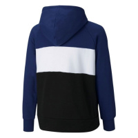 Dětská mikina Alpha Hoodie Jr 585892 12 černá/tm.modrá - Puma