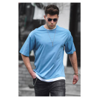Madmext Oversize Blue Men's T-Shirt 4978