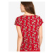 Červené květované tričko Tranquillo