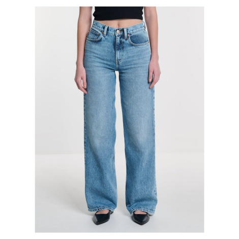 Big Star Woman's Wide Trousers Denim 190075 Denim-222