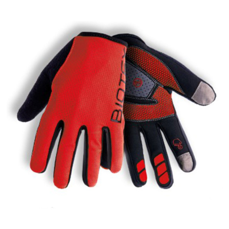 BIOTEX Cyklistické rukavice dlouhoprsté - EPIC - červená/černá