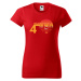 DOBRÝ TRIKO Dámské tričko s potiskem 40 let myslivost Barva: Červená