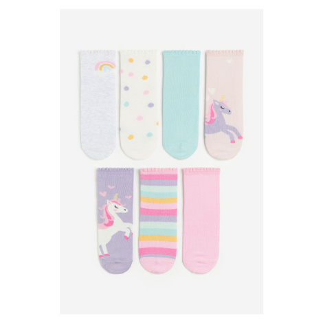H & M - Ponožky 7 párů - fialová H&M