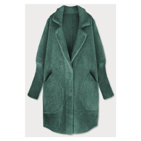 Vlněný přehoz přes oblečení typu "alpaka" v mořské zelené barvě (7108) Made in Italy
