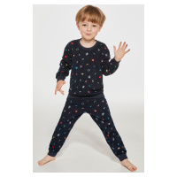 Chlapecké pyžamo Cornette Vesmír - bavlna Tmavě modrá