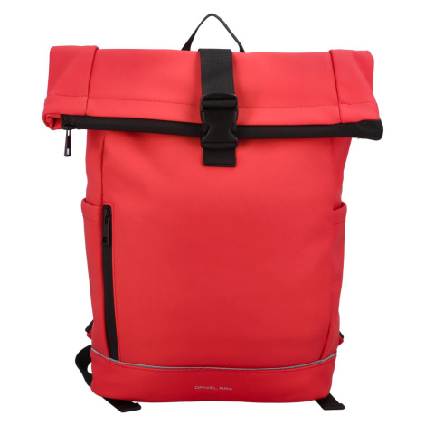 Trendy studenský roll-top batoh Nathal , zářivě červená