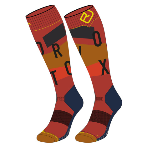 Ortovox Freeride Long Socks Cozy M červená