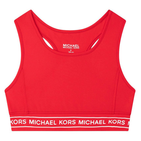 Dětská sportovní podprsenka Michael Kors červená barva