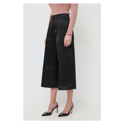 Kalhoty Twinset dámské, černá barva, střih culottes, high waist