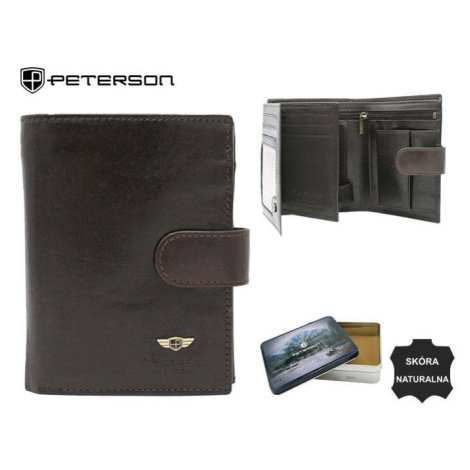Elegantní velká pánská peněženka z pravé kůže Peterson