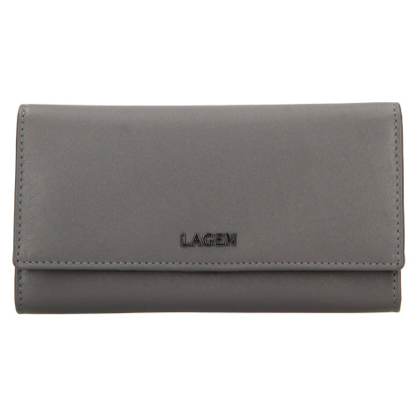 Dámská kožená peněženka Lagen Carlas - šedá