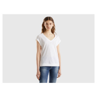 Benetton, T-shirt With V-neck