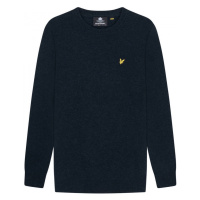 Lyle And Scott Crew neck lambswool blend jumper Modrá