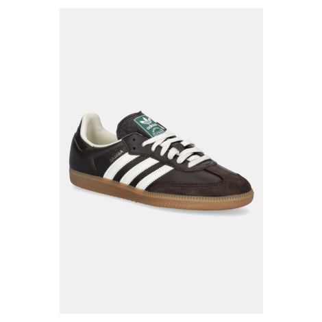 Tenisky adidas Originals Samba OG pánské, hnědá barva, JR0891