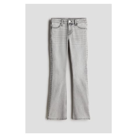 H & M - Flared Leg Low Jeans - šedá H&M