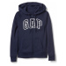 Mikina GAP Logo french fleece zip hoodie Tmavě modrá