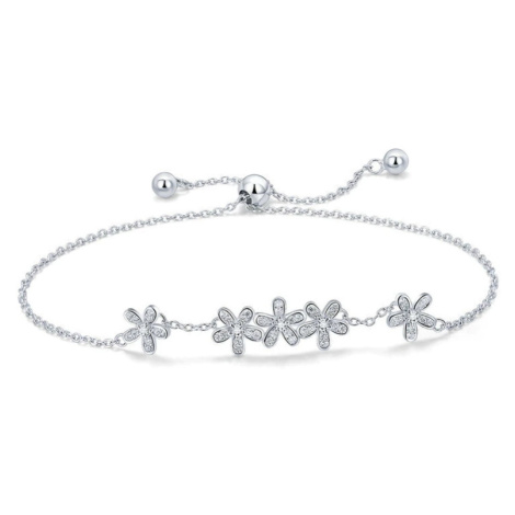 GRACE Silver Jewellery Stříbrný náramek Brenda, stříbro 925/1000, květina NR-SCB084/5 Stříbrná 2