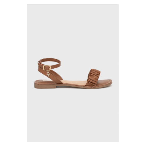 Kožené sandály Mexx Sandal Julia dámské, hnědá barva
