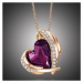 Éternelle Náhrdelník Swarovski Elements Amorita Gold Purple NH2137-SN6000A(26) 45 cm + 5 cm (pro