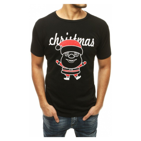 Dstreet Veselé tričko v černé barvě Christmas