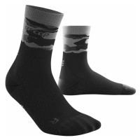Dámské kompresní ponožky CEP Camocloud Mid Cut Black/Grey
