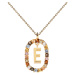 PDPAOLA Krásný pozlacený náhrdelník písmeno "E" LETTERS CO01-264-U (řetízek, přívěsek)