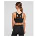 Tričko karl lagerfeld sports bra w/powermesh černá