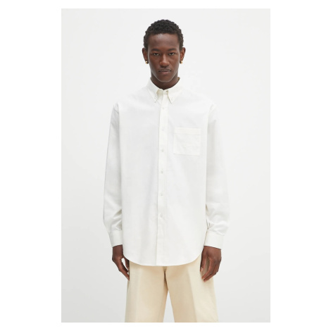 Bavlněná košile Drôle de Monsieur La Chemise Oxford pánská, béžová barva, regular, s límečkem bu Drole De Monsieur