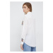 Bavlněné tričko Desigual bílá barva, relaxed, s klasickým límcem