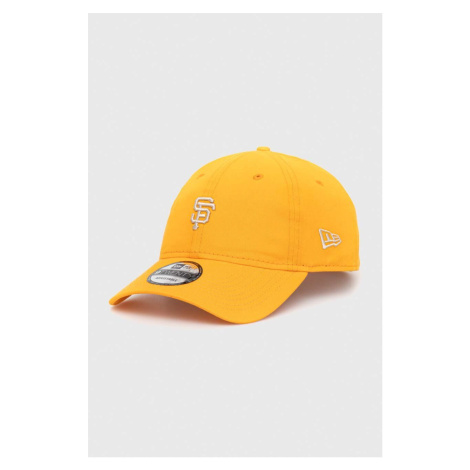Bavlněná baseballová čepice New Era oranžová barva, s aplikací, SAN FRANCISCO GIANTS