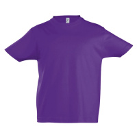 SOĽS Imperial Kids Dětské triko s krátkým rukávem SL11770 Dark purple