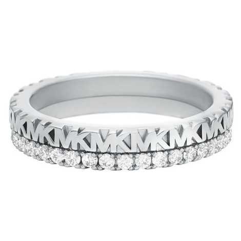 Michael Kors Elegantní stříbrný prsten se zirkony MKC1581AN040