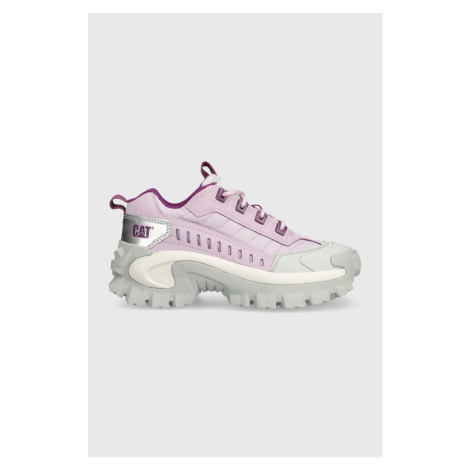 Kožené sneakers boty Caterpillar INTRUDER fialová barva, P111290